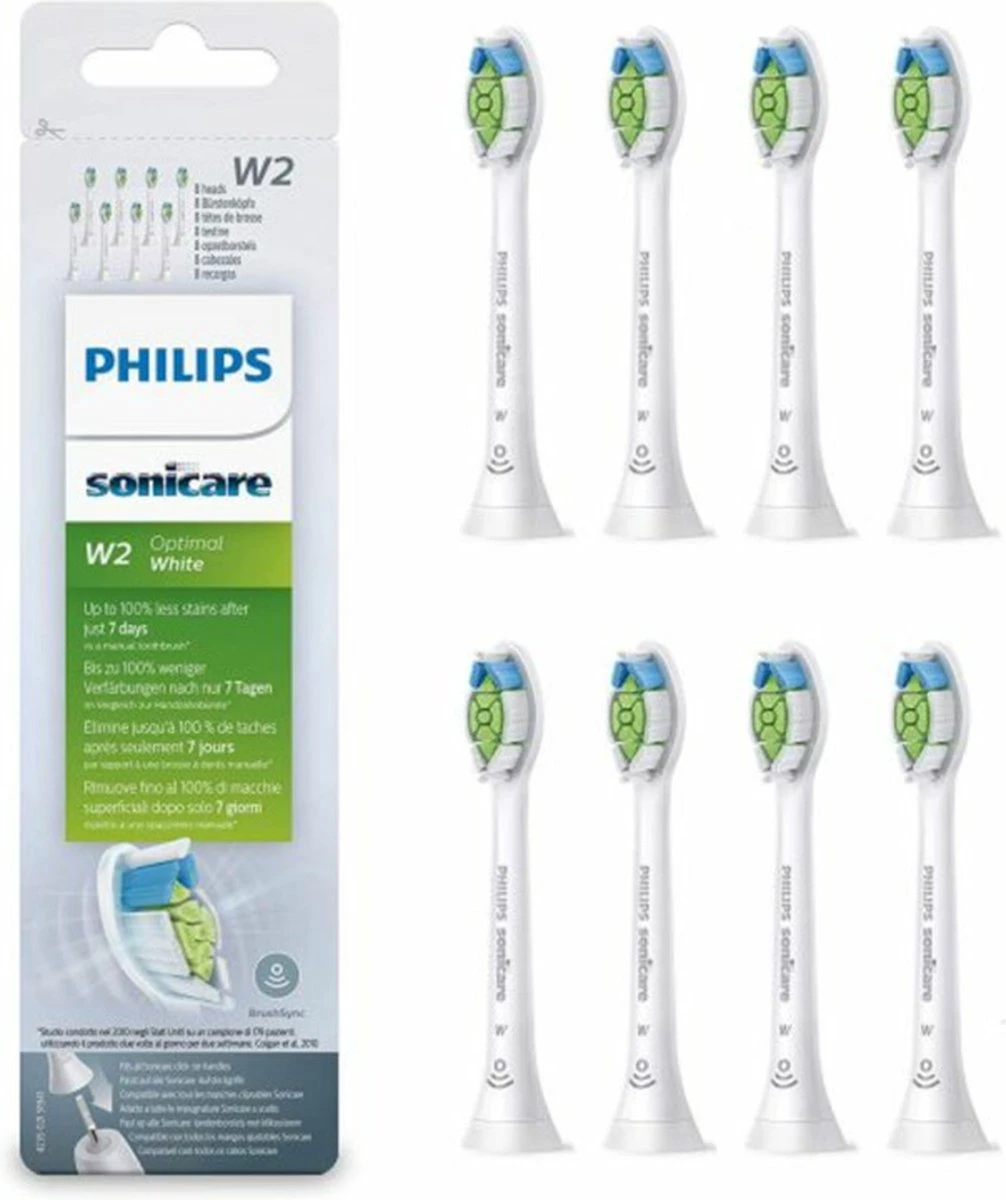 Philips Sonicare W2 Optimal White HX6068/12 - Opzetborstels - 8 Stuks 16 Philips Sonicare W2 Optimal White HX6068/12 - Opzetborstels - 8 Stuks - Afbeelding 14