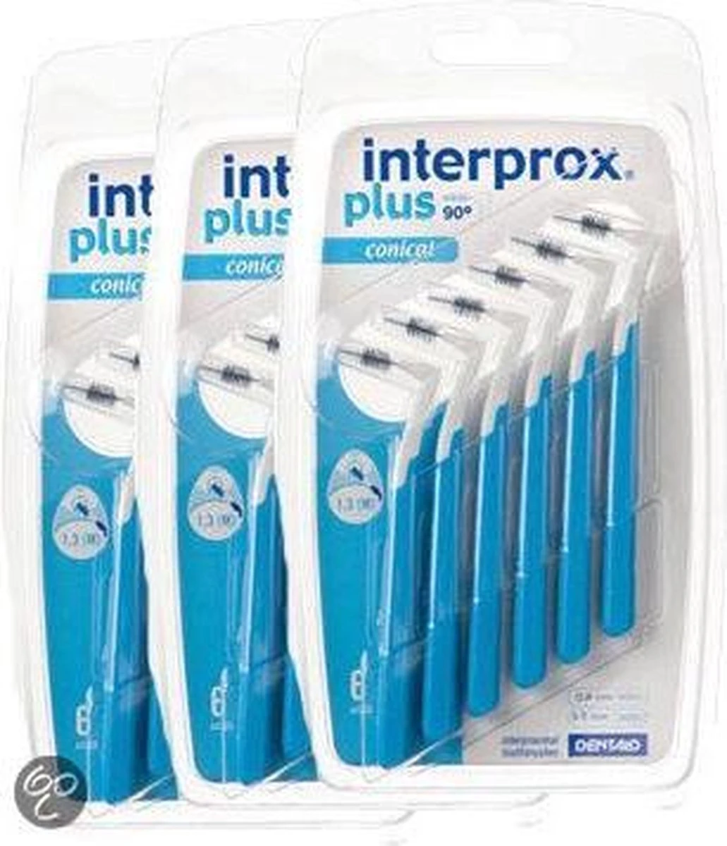 Interprox Plus Conical 3mm-5mm - Blauw - Ragers - 3 X 6 Stuks - Voordeelpakket 3 Interprox Plus Conical 3mm-5mm - Blauw - Ragers - 3 X 6 Stuks - Voordeelpakket