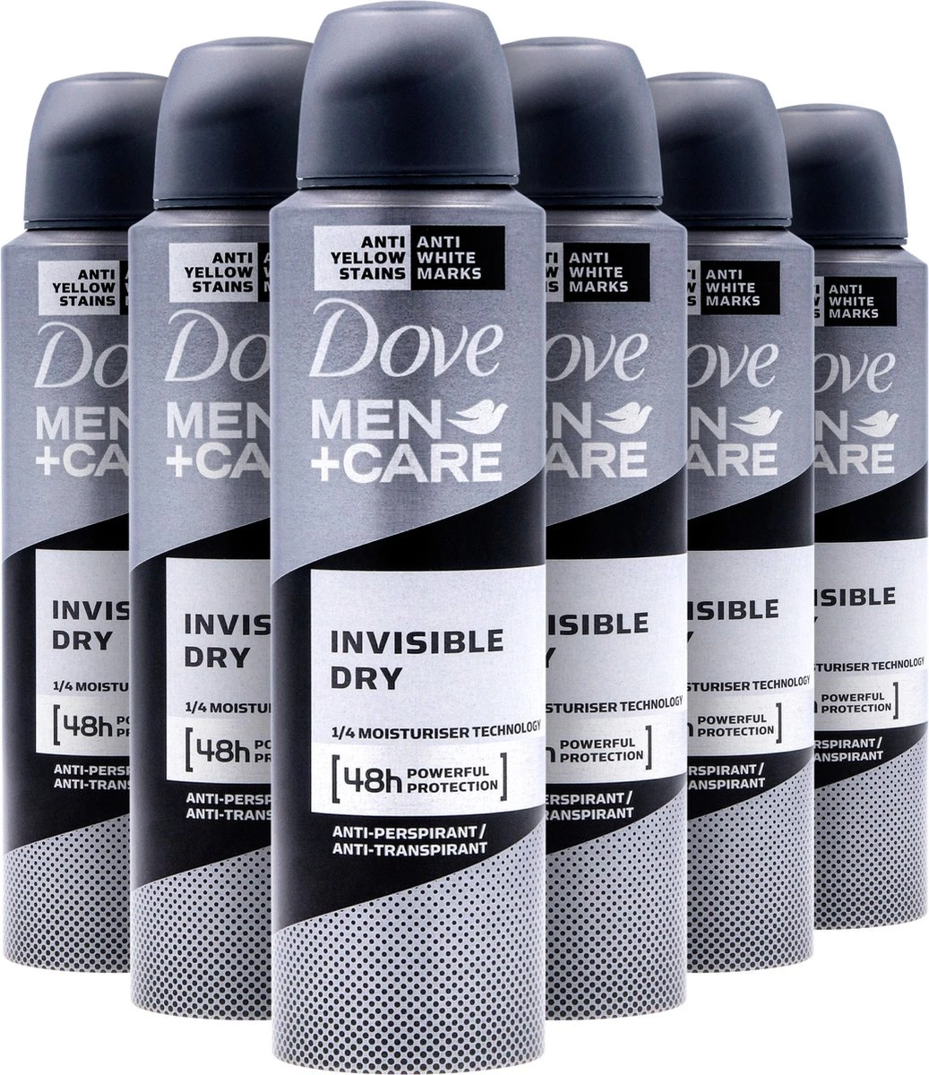 Dove Men+Care Invisible Dry Anti-transpirant Deodorant Spray - 6 X 150 Ml - Voordeelverpakking 4 Dove Men+Care Invisible Dry Anti-transpirant Deodorant Spray - 6 X 150 Ml - Voordeelverpakking - Afbeelding 2