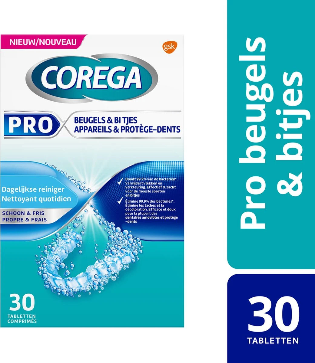 Corega Pro Beugels & Bitjes 30 Tabletten 8 Corega Pro Beugels & Bitjes 30 Tabletten - Afbeelding 6