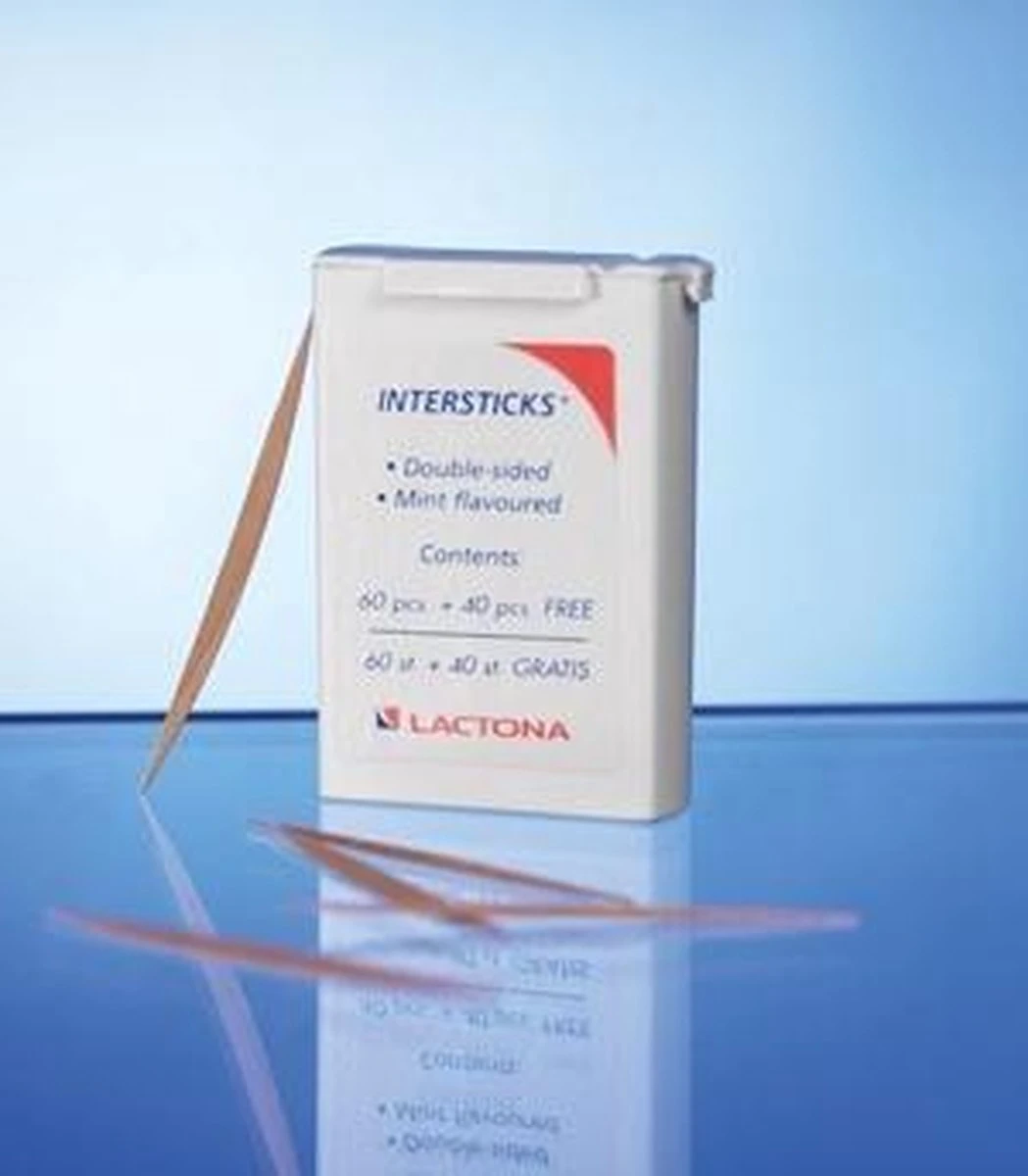 10x Lactona Intersticks Tandenstokers 100 Stuks 4 10x Lactona Intersticks Tandenstokers 100 Stuks - Afbeelding 2