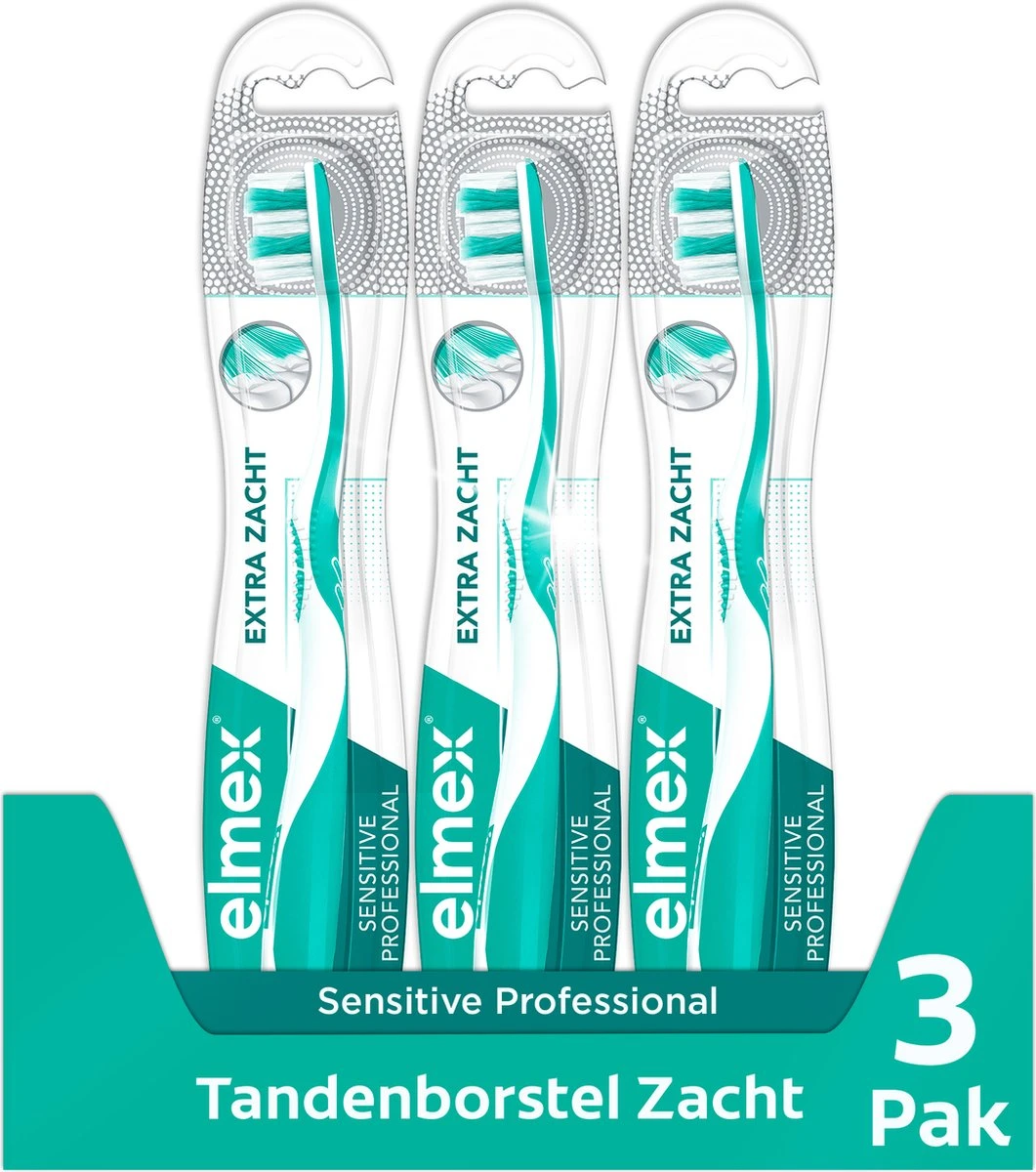 Elmex Sensitive Professional Zachte Tandenborstel Extra Soft - 3 Stuks - Voordeelverpakking 3 Elmex Sensitive Professional Zachte Tandenborstel Extra Soft - 3 Stuks - Voordeelverpakking