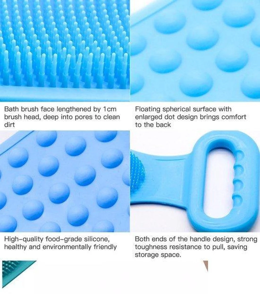Merkloos Rug Scrubber - Doucheborstel - Lange Lichaamsborstel - Dubbelzijdig Design - 70CM - Rugborstel - Krabber - Douche - Bad - Badborstel - Rug Krabber Siliconen - Massage Borstel - Bath Towel - Back Scrubber - 5 Merkloos Rug Scrubber - Doucheborstel - Lange Lichaamsborstel - Dubbelzijdig Design - 70CM - Rugborstel - Krabber - Douche - Bad - Badborstel - Rug Krabber Siliconen - Massage Borstel - Bath Towel - Back Scrubber - - Afbeelding 3