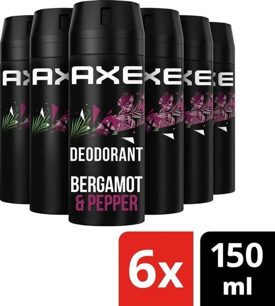 Axe Wild Fresh Bergamot & Pink Pepper Deodorant Bodyspray - 6 X 150 Ml - Voordeelverpakking 4 Axe Wild Fresh Bergamot & Pink Pepper Deodorant Bodyspray - 6 X 150 Ml - Voordeelverpakking - Afbeelding 2