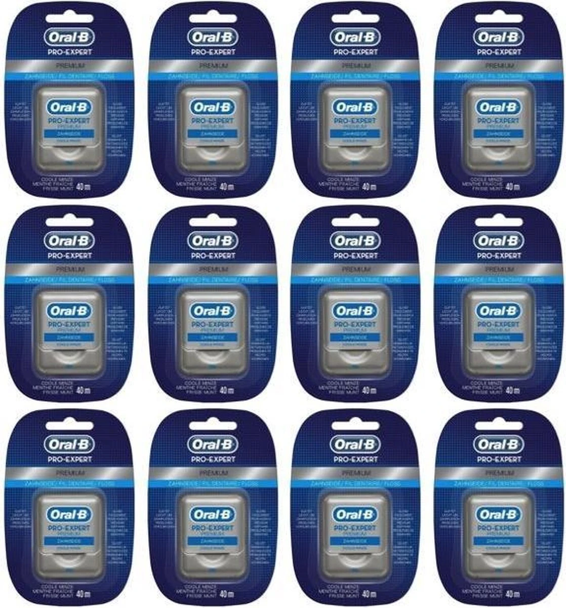 Oral B Oral-B Pro-Expert Premium - Voordeelverpakking 12x40m - Flosdraad 3 Oral B Oral-B Pro-Expert Premium - Voordeelverpakking 12x40m - Flosdraad
