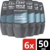 Dove Men+Care Clean Comfort Deodorant Roller - 6 X 50 Ml - Voordeelverpakking