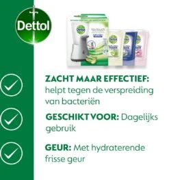 Dettol - Automatische Zeepdispenser No Touch & 3x250ml Handzeep No Touch Navulling - Aloe Vera, Sheabutter En Blue Lotus 12 Dettol - Automatische Zeepdispenser No Touch & 3x250ml Handzeep No Touch Navulling - Aloe Vera, Sheabutter En Blue Lotus -Winkel Voor Persoonlijke Verzorging 1125x1200 11