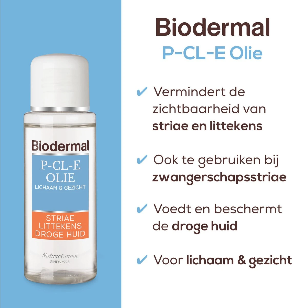 Biodermal P-CL-E Olie - Huidolie - Huidverzorging Voor Striae, Littekens En Droge Huid - Huidolie 75 Ml 9 Biodermal P-CL-E Olie - Huidolie - Huidverzorging Voor Striae, Littekens En Droge Huid - Huidolie 75 Ml - Afbeelding 7