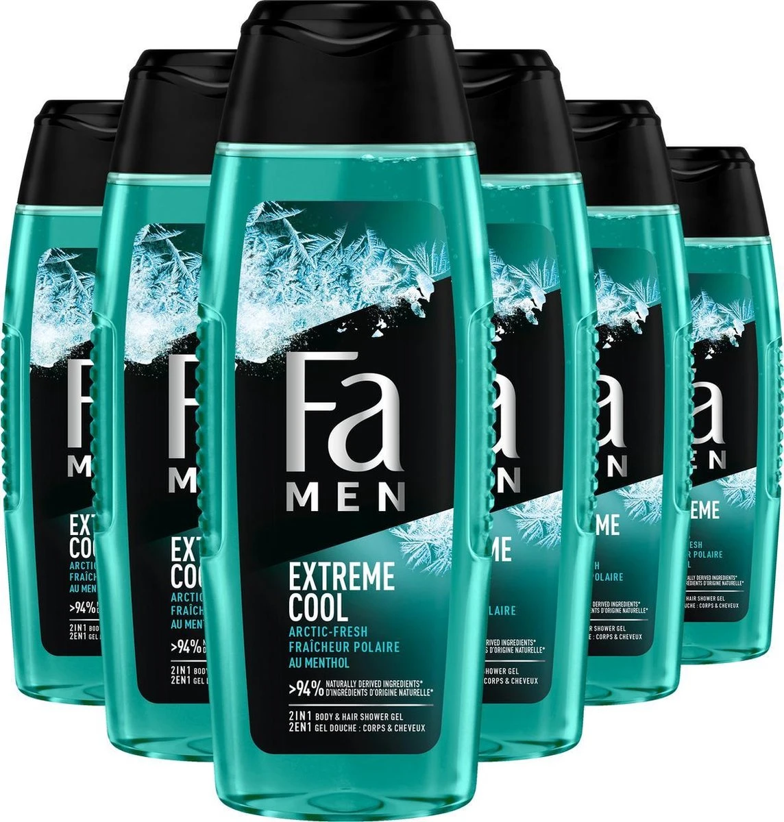 Fa Extreme Cool Douchegel 6x 250ml - Grootverpakking 3 Fa Extreme Cool Douchegel 6x 250ml - Grootverpakking