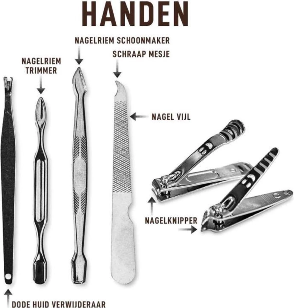 Merkloos 10-Delige Manicureset - Pedicure Set - Nagelverzorging Kit - Nagelvijl - Nagelknipper - Opbergetui - Reisset - Nageltang - Voetverzorging 6 Merkloos 10-Delige Manicureset - Pedicure Set - Nagelverzorging Kit - Nagelvijl - Nagelknipper - Opbergetui - Reisset - Nageltang - Voetverzorging - Afbeelding 5