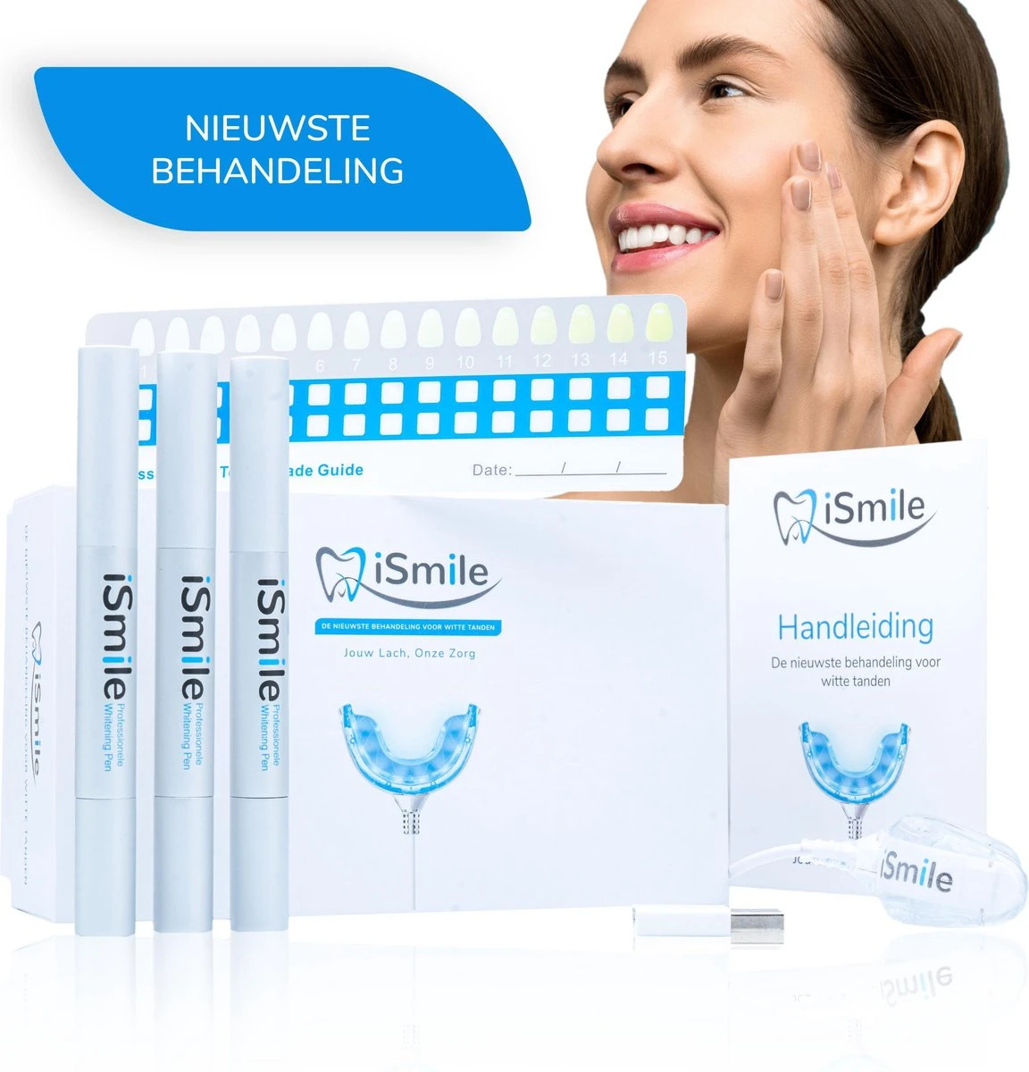 ISmile Professionele Tandenbleekset - Veilig Tanden Bleken - Zonder Peroxide - Witte Tanden - Teeth Whitening 3 ISmile Professionele Tandenbleekset - Veilig Tanden Bleken - Zonder Peroxide - Witte Tanden - Teeth Whitening