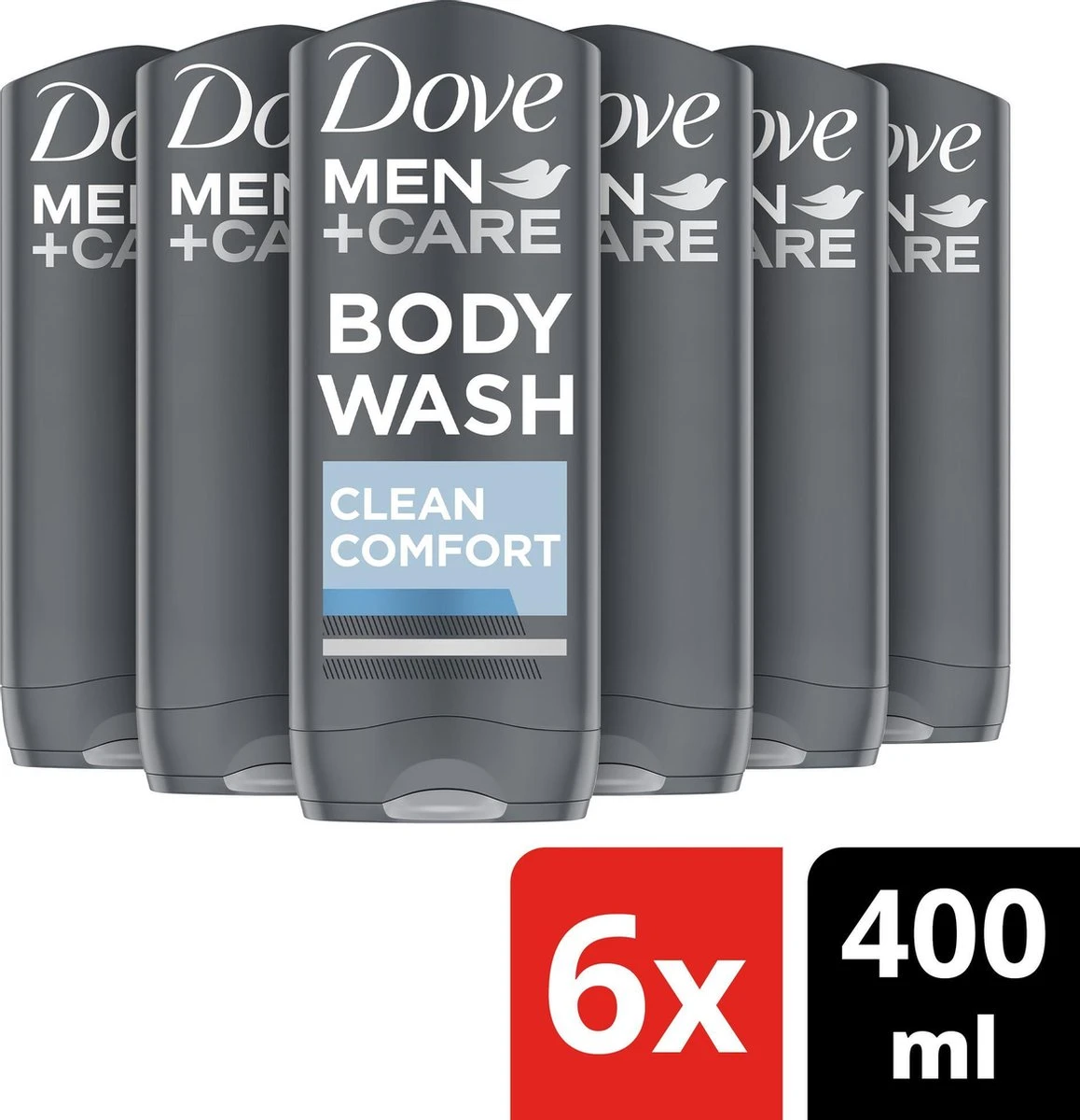 Dove Men+Care Clean Comfort Douchegel - 6 X 400 Ml - Voordeelverpakking 4 Dove Men+Care Clean Comfort Douchegel - 6 X 400 Ml - Voordeelverpakking - Afbeelding 2