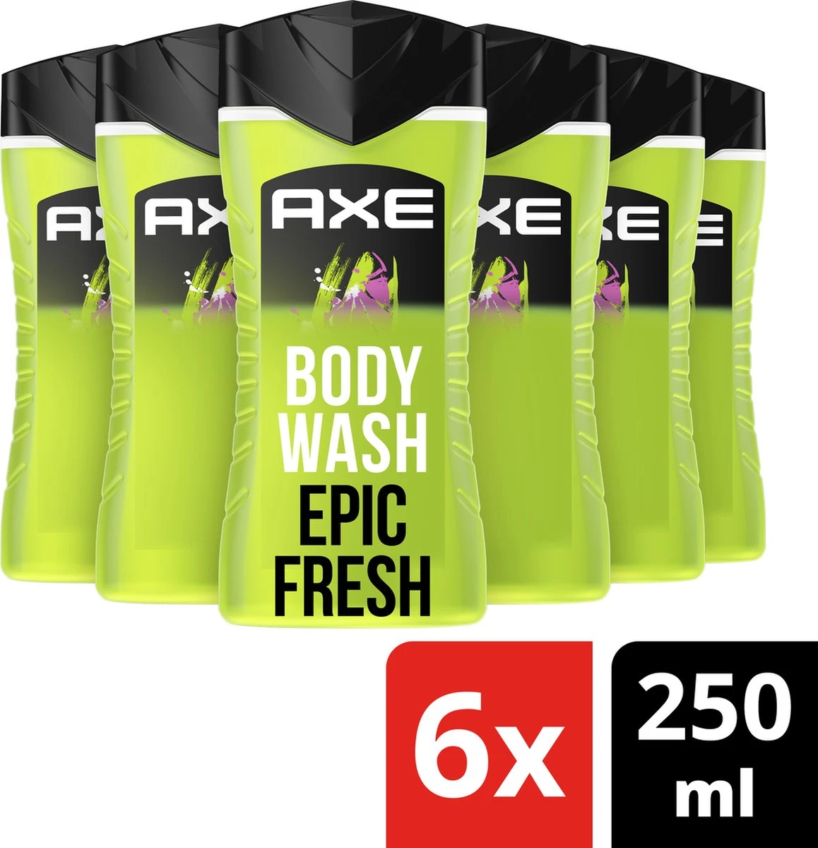 Axe 3-in-1 Douchegel - Epic Fresh - 6 X 250 Ml 4 Axe 3-in-1 Douchegel - Epic Fresh - 6 X 250 Ml - Afbeelding 2