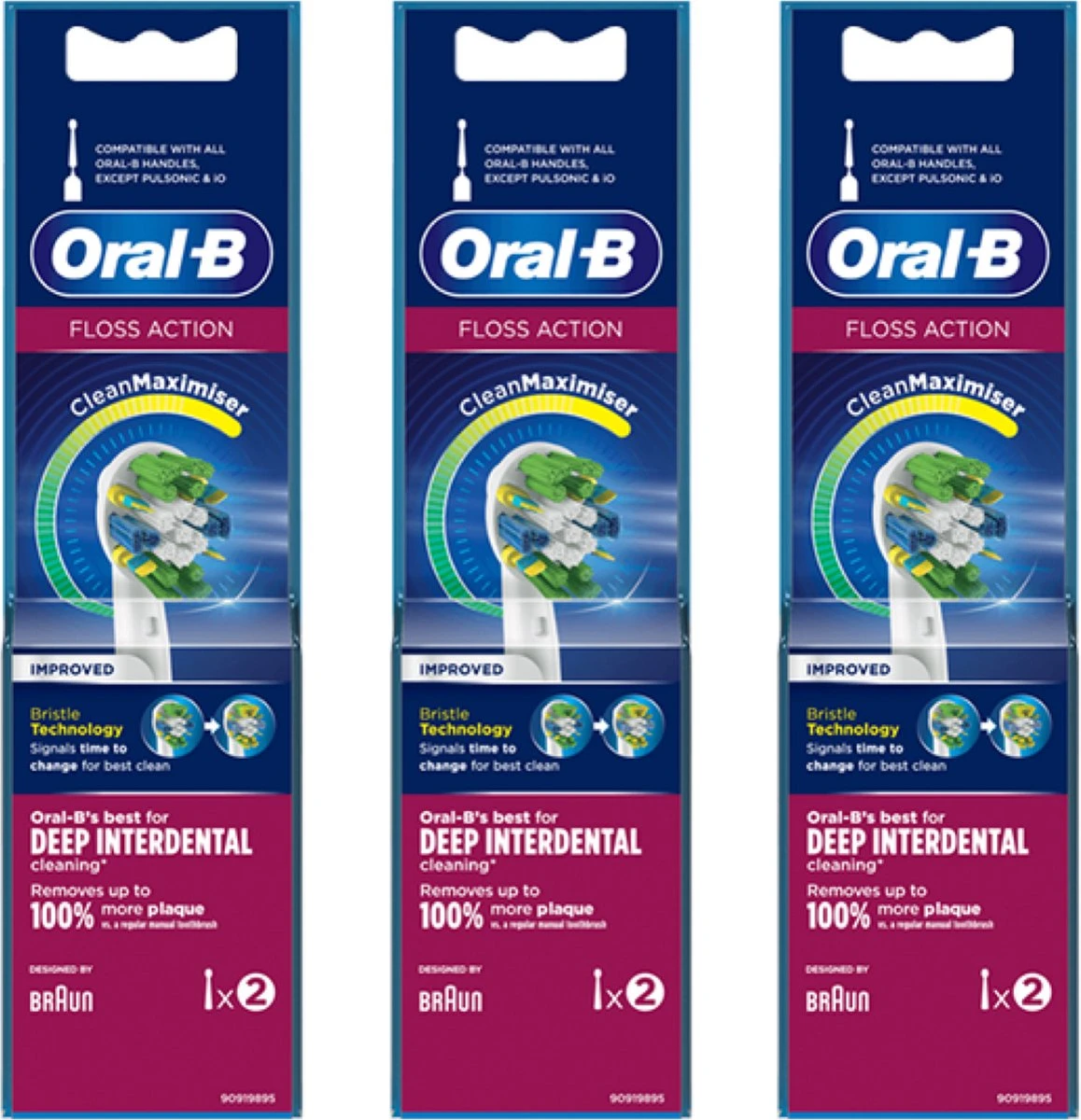 Oral B ORAL-B - Opzetborstels - FLOSS ACTION - Elektrische Tandenborstel Borsteltjes - 6 PACK 3 Oral B ORAL-B - Opzetborstels - FLOSS ACTION - Elektrische Tandenborstel Borsteltjes - 6 PACK
