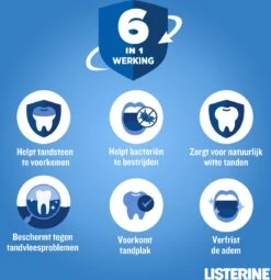 LISTERINE Total Care Bescherming Tegen Tandsteen: Mondspoeling Voor Complete Bescherming Tegen De Opbouw Van Tandsteen Met 6-in-1 Effect - Met Essentiële Oliën, Fluoride En Zinkformule, 3 X 500 Ml -Winkel Voor Persoonlijke Verzorging 1163x1200