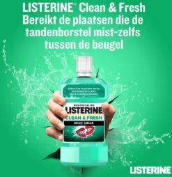 LISTERINE Clean & Fresh, Mondwater Met Essentiële Oliën En Fluoride, Zonder Alcohol, Bereikt De Plaatsen Die De Tandenborstel Mist – Zelfs Tussen De Beugel, 3 X 500 Ml 16 LISTERINE Clean & Fresh, Mondwater Met Essentiële Oliën En Fluoride, Zonder Alcohol, Bereikt De Plaatsen Die De Tandenborstel Mist – Zelfs Tussen De Beugel, 3 X 500 Ml -Winkel Voor Persoonlijke Verzorging 1167x1200