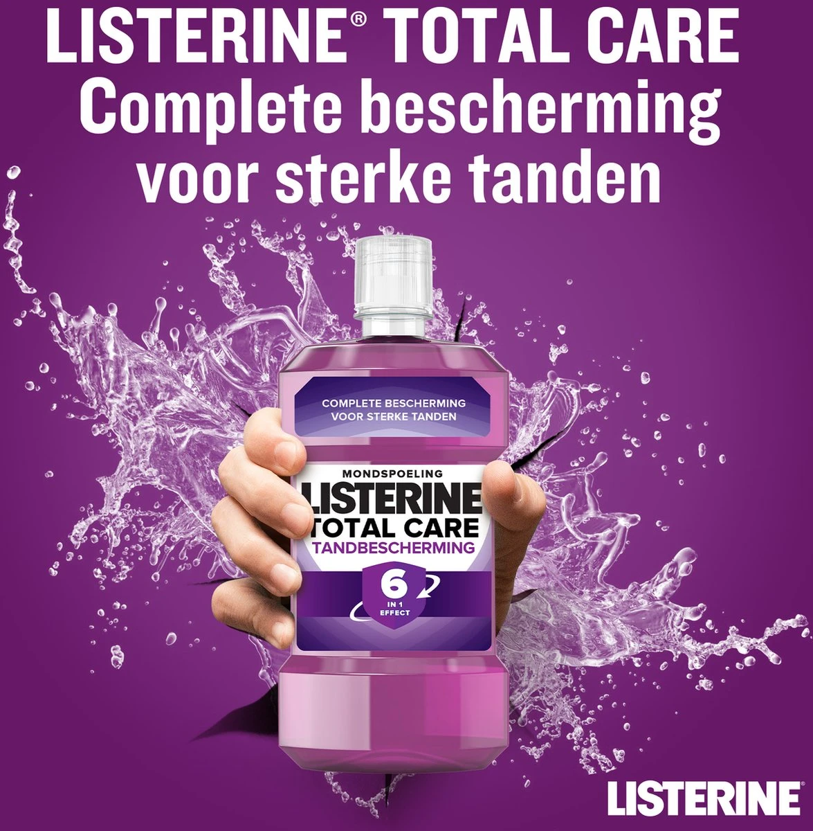 LISTERINE Total Care Tandbescherming, Mondspoeling, Biedt Complete Bescherming Voor Sterke Tanden Met 6 In 1 Effect, 3 X 500 Ml 5 LISTERINE Total Care Tandbescherming, Mondspoeling, Biedt Complete Bescherming Voor Sterke Tanden Met 6 In 1 Effect, 3 X 500 Ml - Afbeelding 3