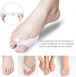 {Feetz} Hallux Valgus Bunion Protector & Corrector - SET VAN 8 STUKS – Voetverzorging & Teenspreider Teenspalk – Voorvoetzolen Siliconen Set Ter Correctie Van Tenenstand. Inclusief Teenband & Massagebal Voor Spierversterkende Oefeningen -Winkel Voor Persoonlijke Verzorging 1178x1200 3