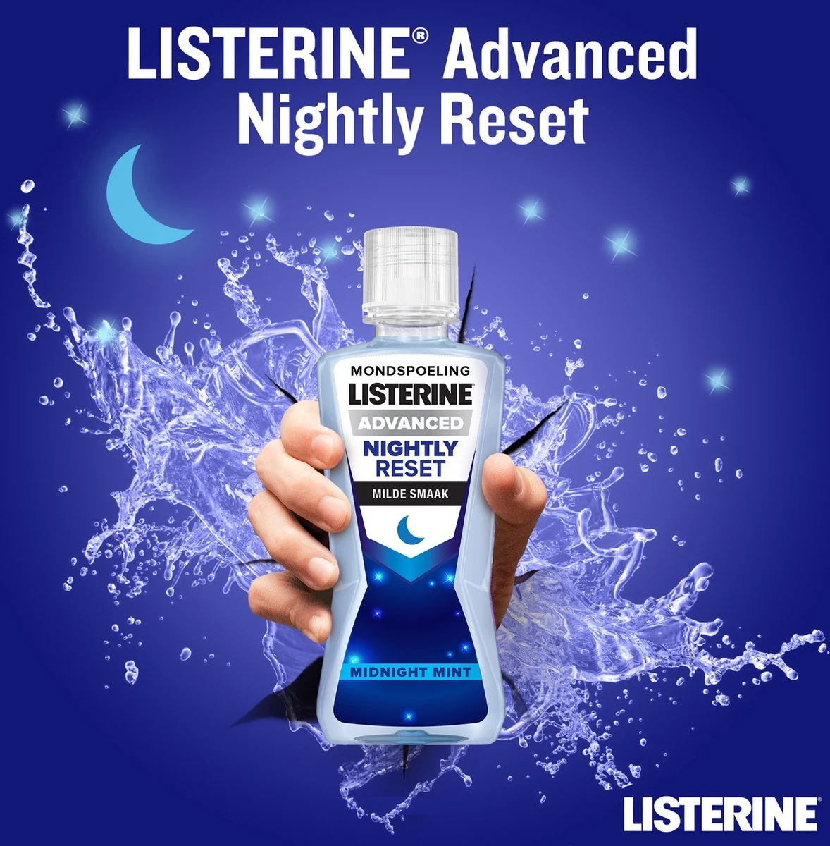 LISTERINE Nightly Reset Milde Smaak, Mondspoeling Met RAPID-FUSHION -technologie Voor Gebruik Tijdens De Nacht, Hermineraliseert Het Tandglazuur, 3 X 400 Ml 5 LISTERINE Nightly Reset Milde Smaak, Mondspoeling Met RAPID-FUSHION -technologie Voor Gebruik Tijdens De Nacht, Hermineraliseert Het Tandglazuur, 3 X 400 Ml - Afbeelding 3
