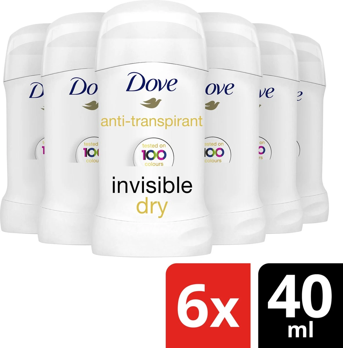 Dove Invisible Dry Deodorant Deodorant Rollers - 6 X 40ml - Voordeelverpakking 4 Dove Invisible Dry Deodorant Deodorant Rollers - 6 X 40ml - Voordeelverpakking - Afbeelding 2