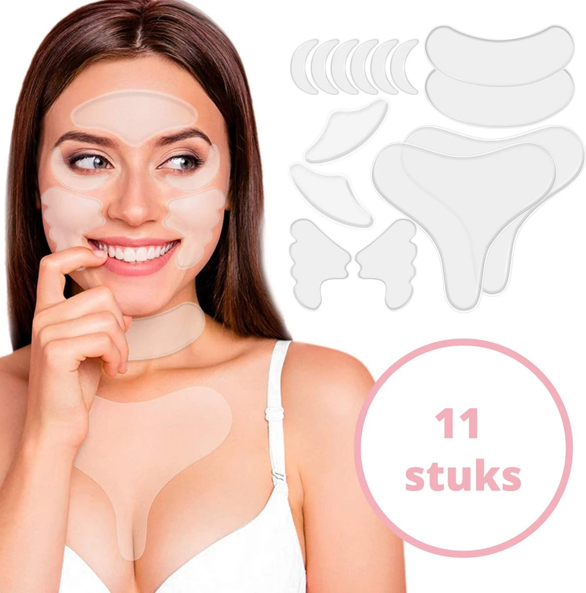 Anti Rimpel Pads - 11 Stuks - Tegen Rimpels En Fijne Lijntjes - Huidverstrakking - Huidverjonging - Anti Aging - Huidverzorging - Huidherstellende Patches - Collageen Eye Patches - Beauty Pads - Collageen Pads 3 Anti Rimpel Pads - 11 Stuks - Tegen Rimpels En Fijne Lijntjes - Huidverstrakking - Huidverjonging - Anti Aging - Huidverzorging - Huidherstellende Patches - Collageen Eye Patches - Beauty Pads - Collageen Pads