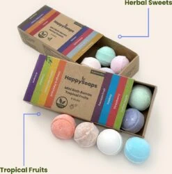 HappySoaps Mini Bath Bombs - Herbal Sweets - 8 Bruisballen In Verschillende Kruidig Zoete Geuren - 100% Plasticvrij, Vegan & Natuurlijk -Winkel Voor Persoonlijke Verzorging 1187x1200 9