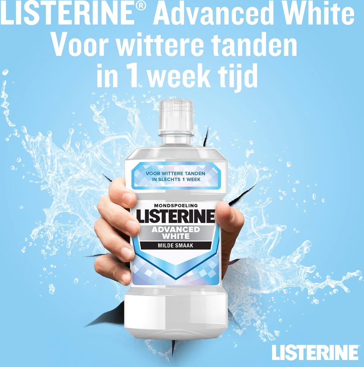 LISTERINE Advanced White Milde Smaak, Mondspoeling, Verwijdert Sterke Verkleuring Voor Wittere Tanden In Slechts 1 Week, 3x 500 Ml 5 LISTERINE Advanced White Milde Smaak, Mondspoeling, Verwijdert Sterke Verkleuring Voor Wittere Tanden In Slechts 1 Week, 3x 500 Ml - Afbeelding 3