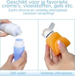 TRVLMORE Silicone Reisflesjes - Navulbaar - Handbagage - 100 ML - 3 Stuks - Oranje/Paars/Blauw -Winkel Voor Persoonlijke Verzorging 1196x1200 10