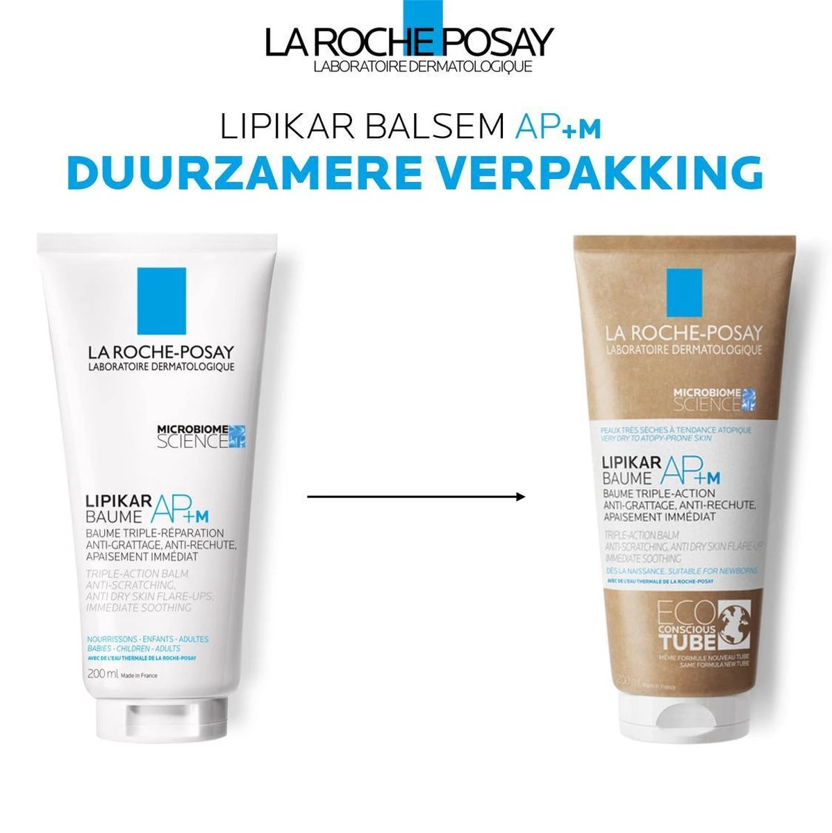 La Roche-Posay - Lipikar Balsem AP+M ECO-tube - Voor Droge Tot Zeer Droge Huid - 200ml 4 La Roche-Posay - Lipikar Balsem AP+M ECO-tube - Voor Droge Tot Zeer Droge Huid - 200ml - Afbeelding 2