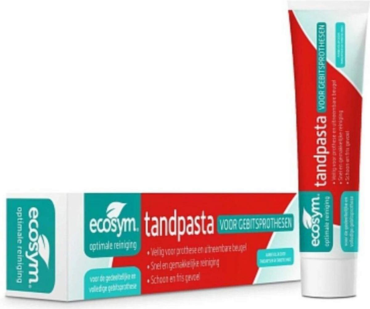 Ecosym Tandpasta - Kunstgebitreiniging - 75 Ml 4 Ecosym Tandpasta - Kunstgebitreiniging - 75 Ml - Afbeelding 2