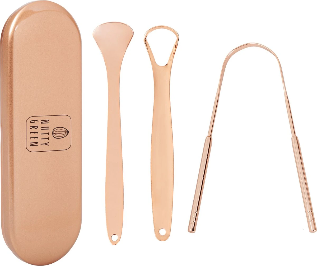 Nutty Green 3-Delige Tongschraper Set Inclusief Opbergcase - Tongreiniging Mondverzorging - Tongreiniger Mondhygiëne - RVS Schraper Voor Schone Tong Reiniging - Tongborstel Tegen Slechte Adem - Zero Waste Lifestyle 3 Nutty Green 3-Delige Tongschraper Set Inclusief Opbergcase - Tongreiniging Mondverzorging - Tongreiniger Mondhygiëne - RVS Schraper Voor Schone Tong Reiniging - Tongborstel Tegen Slechte Adem - Zero Waste Lifestyle