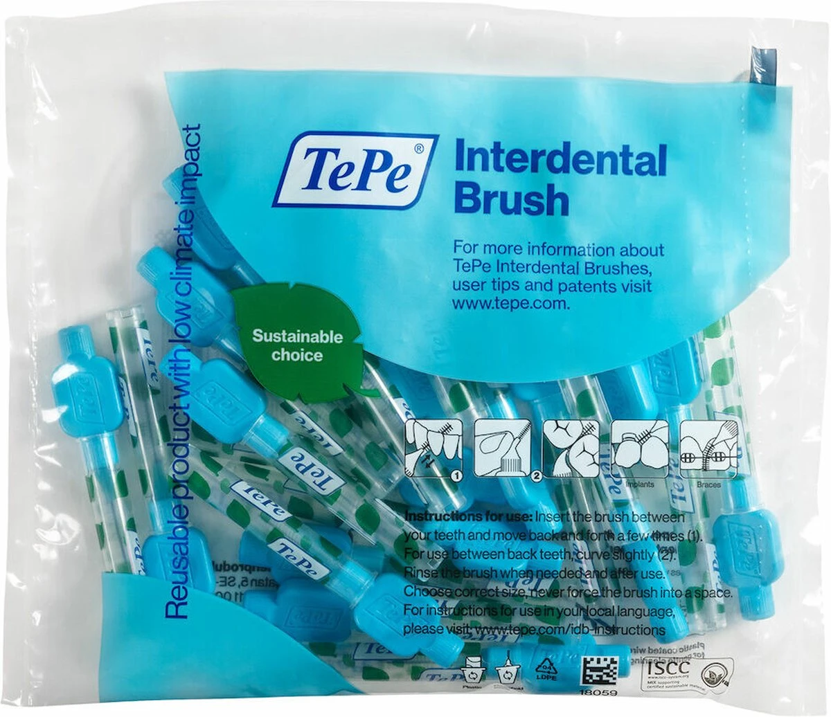 TePe Interdentale Ragers Original Blauw ISO Maat 3 – 0,6 Mm (20 Stuks) 3 TePe Interdentale Ragers Original Blauw ISO Maat 3 – 0,6 Mm (20 Stuks)