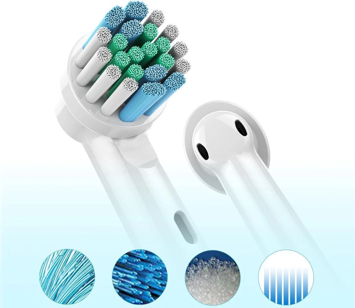 Merkloos Opzetborstels - Universele Braun / Oral-B - Set Van 12 Stuks 6 Merkloos Opzetborstels - Universele Braun / Oral-B - Set Van 12 Stuks - Afbeelding 4