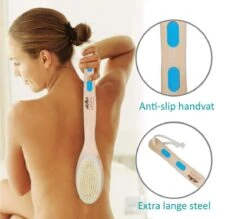 Blubs® – Houten Badborstel – Dry Brush – Rug Scrubber – Lichaamsborstel – Rugborstel Douche Met Steel – Huidborstel – Rugborstel Hout – Houten Badborstel Met Steel – Doucheborstel Met Steel – Houten Borstel – Droogborstel – Massage – Blauw -Winkel Voor Persoonlijke Verzorging 1200x1062 4
