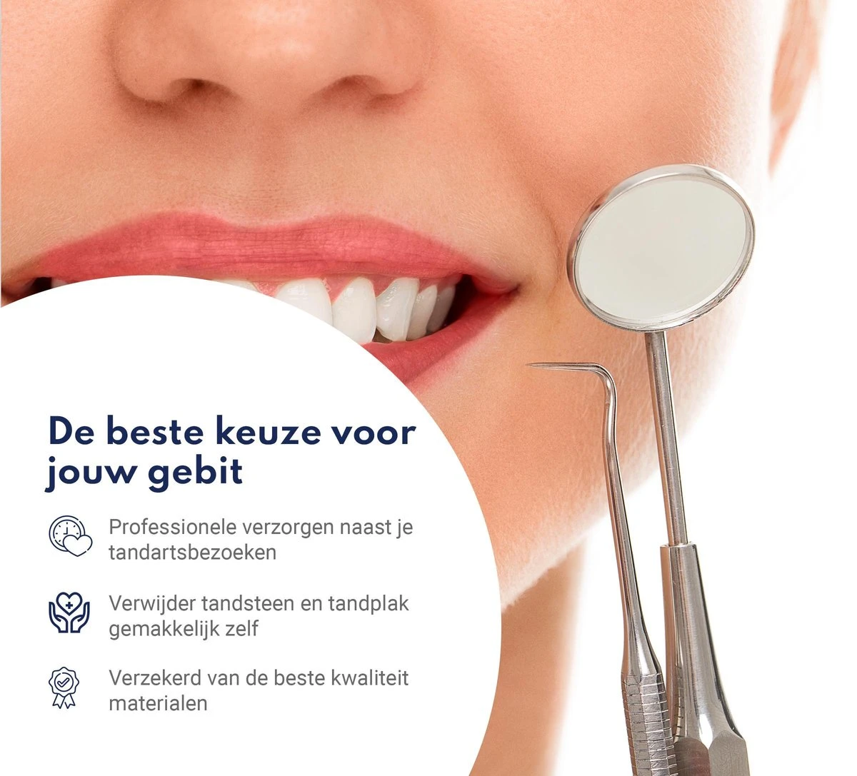 Tandarts Setje - Professioneel - Tandsteen Verwijderaar – Mondspiegel – Tandartshaakje – Tandsteenhaakje - Gebitsverzorging – Inclusief Luxe Etui - 6-delig - RVS 9 Tandarts Setje - Professioneel - Tandsteen Verwijderaar – Mondspiegel – Tandartshaakje – Tandsteenhaakje - Gebitsverzorging – Inclusief Luxe Etui - 6-delig - RVS - Afbeelding 7