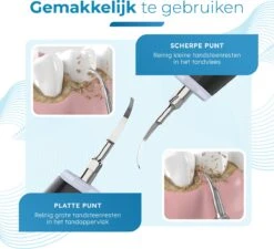 V-Goods Premium Sonische Tandsteen Verwijderaar - 5 Standen - Inclusief Tandarts Set - 3 Opzetstukken - Tandplak -Winkel Voor Persoonlijke Verzorging 1200x1091 3