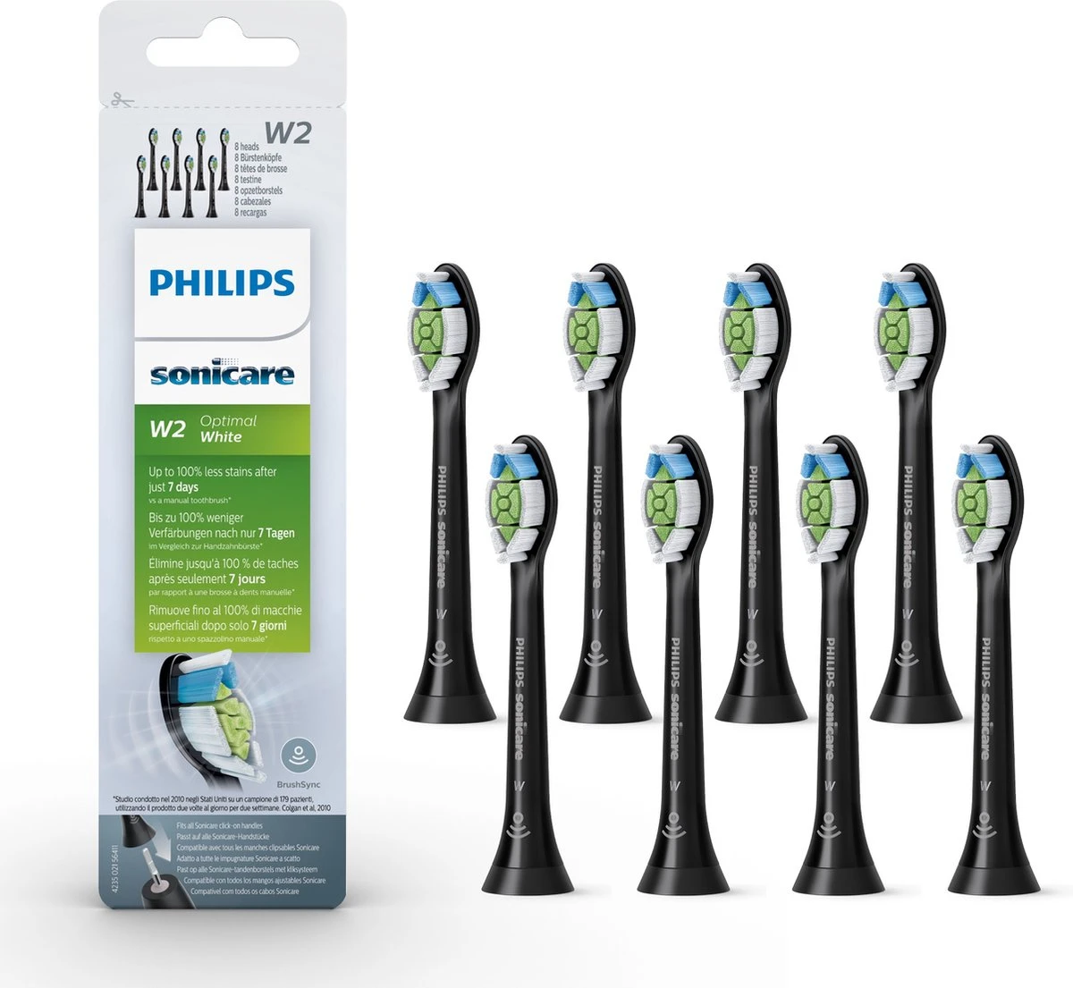 Philips Sonicare W2 Optimal White HX6068/13 - Opzetborstels - 8 Stuks 3 Philips Sonicare W2 Optimal White HX6068/13 - Opzetborstels - 8 Stuks