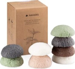 Navaris Set Van 8 Konjac Sponzen - Natuurlijke Sponzen Voor Gezichtsreiniging - Reinigt De Rijpe, Onzuivere, Droge, Gevoelige En Normale Huid - Vegan -Winkel Voor Persoonlijke Verzorging 1200x1108 6