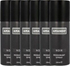 Amando Noir - Deodorant - 6x 150 Ml - Voordeelverpakking