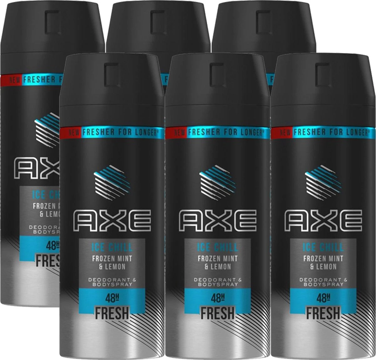 Axe Ice Chill Bodyspray Deodorant - 6 X 150 Ml - Voordeelverpakking 4 Axe Ice Chill Bodyspray Deodorant - 6 X 150 Ml - Voordeelverpakking - Afbeelding 2