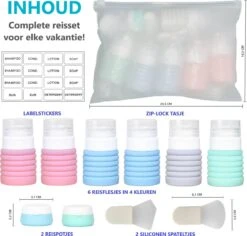 QOSO Reisflesjes Set 8-Delig | Reisflesjes Handbagage Opvouwbaar | Mini Shampoo & Reispotjes Hervulbaar Klein | Reisflesjes 100ml In 4 Kleuren | Navulbare Reisflesjes In Een Reisset -Winkel Voor Persoonlijke Verzorging 1200x1148 4