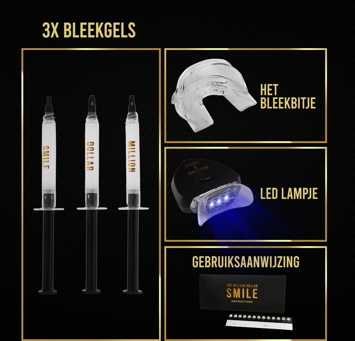 The Million Dollar Smile® Tandenbleekset Geschikt Voor Gevoelige Tanden - Zonder Peroxide (0%) - Wittere Tanden - 100% Natuurlijk - Tanden Bleken - Tandenblekers - Teeth Whitening Kit - Geen Gevoelige Tanden 13 The Million Dollar Smile® Tandenbleekset Geschikt Voor Gevoelige Tanden - Zonder Peroxide (0%) - Wittere Tanden - 100% Natuurlijk - Tanden Bleken - Tandenblekers - Teeth Whitening Kit - Geen Gevoelige Tanden - Afbeelding 11