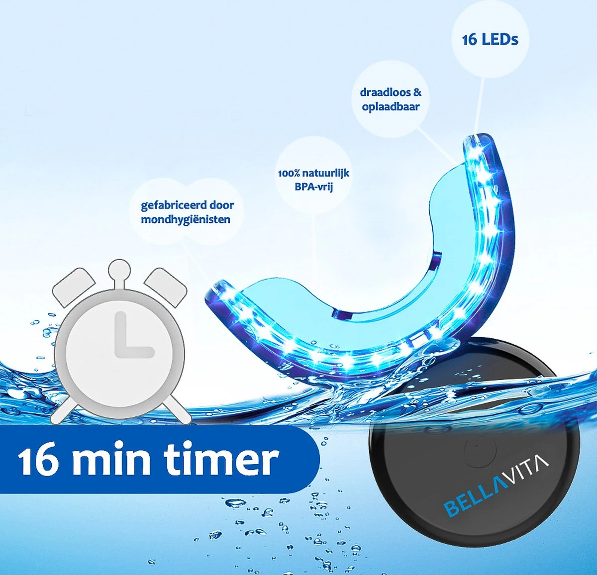 BELLAVITA Tandenbleekset - Tanden Bleken - Teeth Whitening Kit - Tandenblekers - 4 Gelpennen - Zonder Peroxide - 100% Natuurlijk - Witte Tanden 4 BELLAVITA Tandenbleekset - Tanden Bleken - Teeth Whitening Kit - Tandenblekers - 4 Gelpennen - Zonder Peroxide - 100% Natuurlijk - Witte Tanden - Afbeelding 2