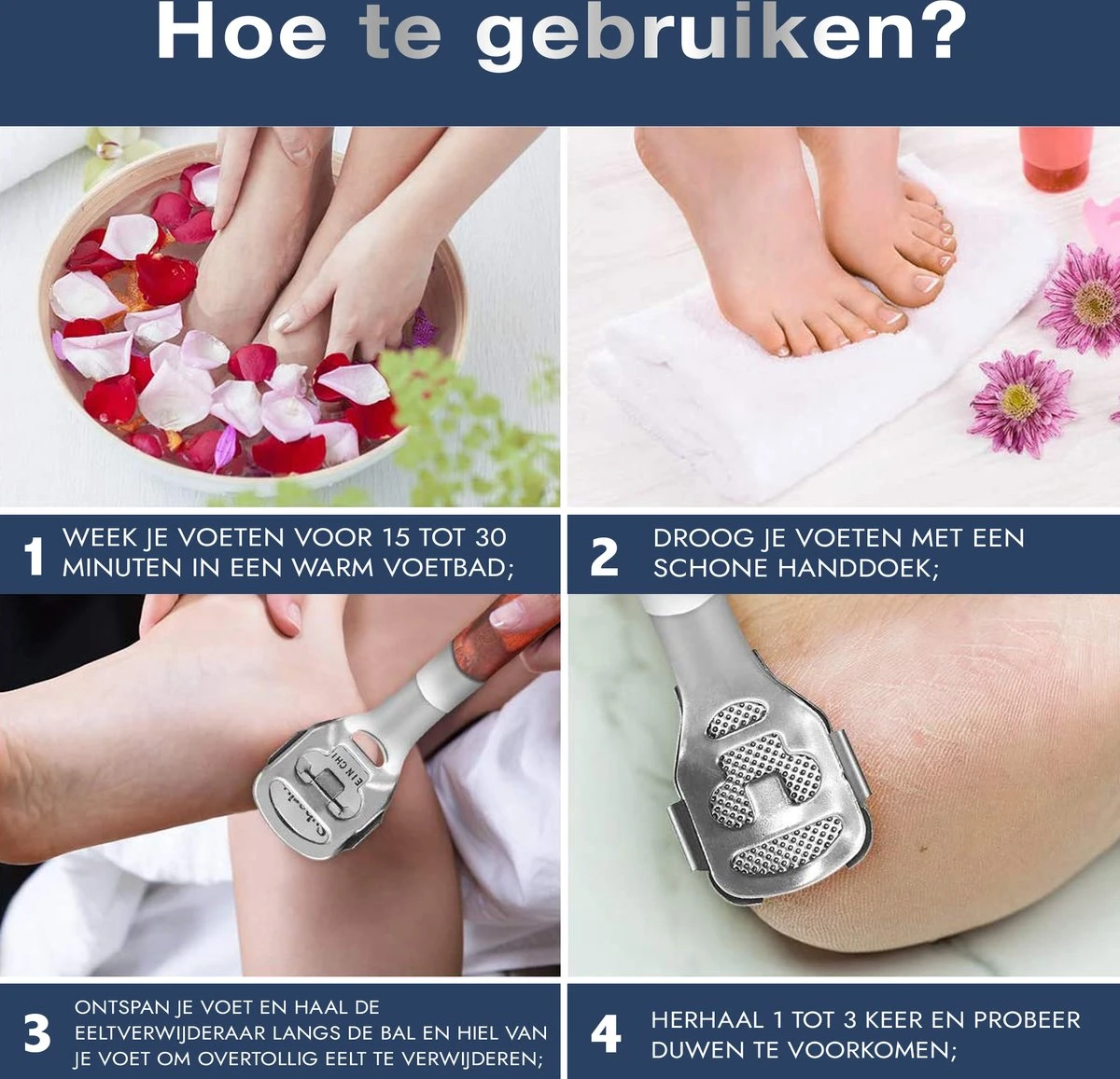 Pedicureset Professioneel - Pedicure Eeltmesjes - Eelt Verwijderaar Pedicure Set - Eeltverwijderaar Voetvijl - Eeltschraper - Eeltschaaf - Eeltrasp 7 Pedicureset Professioneel - Pedicure Eeltmesjes - Eelt Verwijderaar Pedicure Set - Eeltverwijderaar Voetvijl - Eeltschraper - Eeltschaaf - Eeltrasp - Afbeelding 5