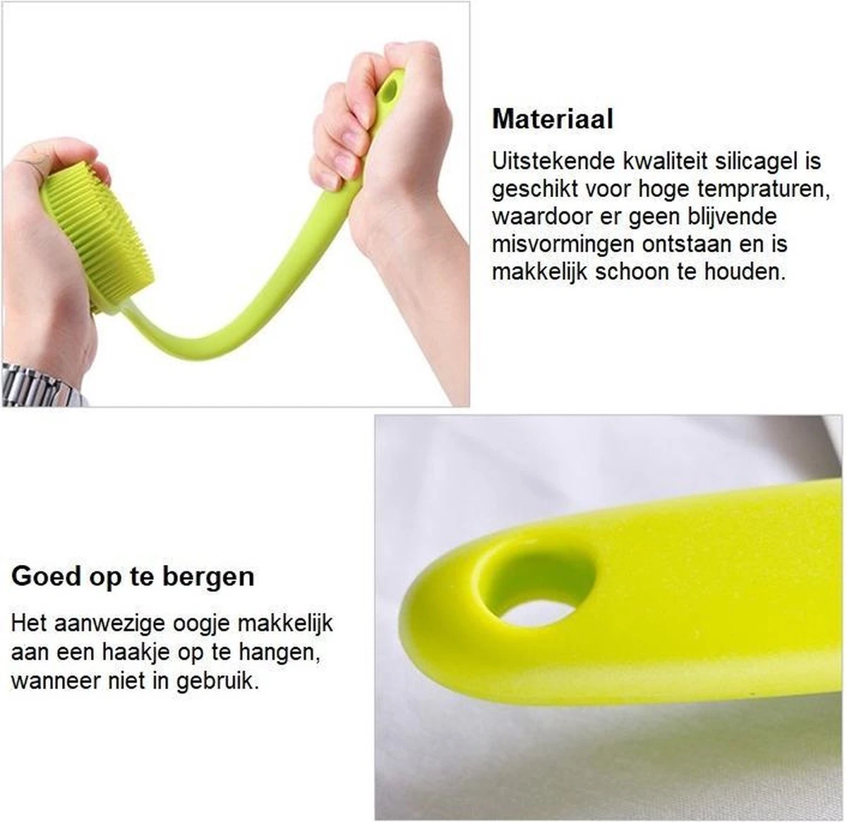 Blubs® – Badborstel – Dry Brush – Rug Scrubber – Lichaamsborstel – Rugborstel Douche Met Steel – Huidborstel – Rugborstel Kunststof – Badborstel Met Steel – Doucheborstel Met Steel – Siliconen Borstel – Droogborstel – Massage – Groen 10 Blubs® – Badborstel – Dry Brush – Rug Scrubber – Lichaamsborstel – Rugborstel Douche Met Steel – Huidborstel – Rugborstel Kunststof – Badborstel Met Steel – Doucheborstel Met Steel – Siliconen Borstel – Droogborstel – Massage – Groen - Afbeelding 8