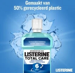 LISTERINE Total Care Bescherming Tegen Tandsteen: Mondspoeling Voor Complete Bescherming Tegen De Opbouw Van Tandsteen Met 6-in-1 Effect - Met Essentiële Oliën, Fluoride En Zinkformule, 3 X 500 Ml -Winkel Voor Persoonlijke Verzorging 1200x1171