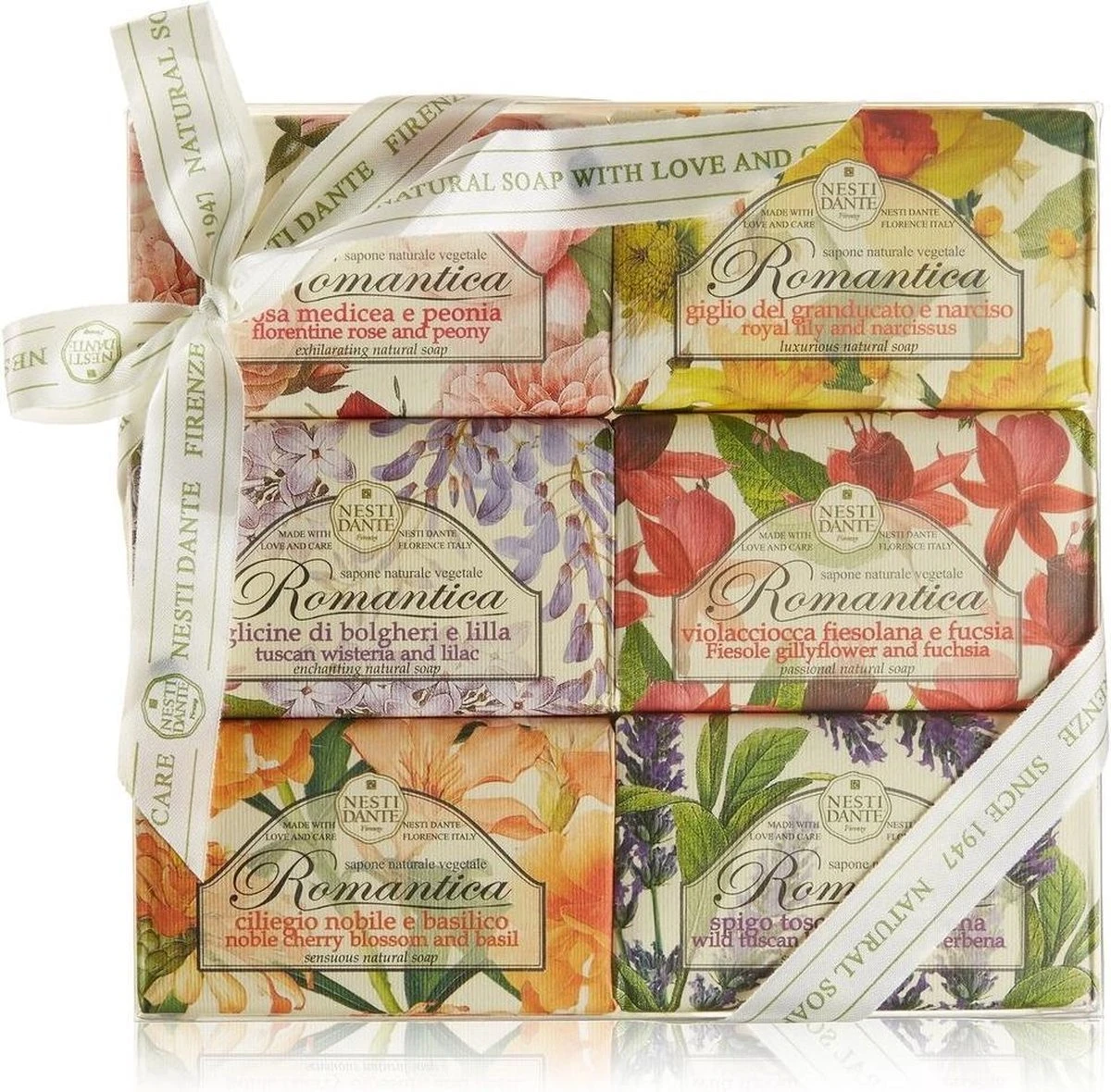 Nesti Dante Romantica Zeepset Set 6 X 150 Gr. 3 Nesti Dante Romantica Zeepset Set 6 X 150 Gr.