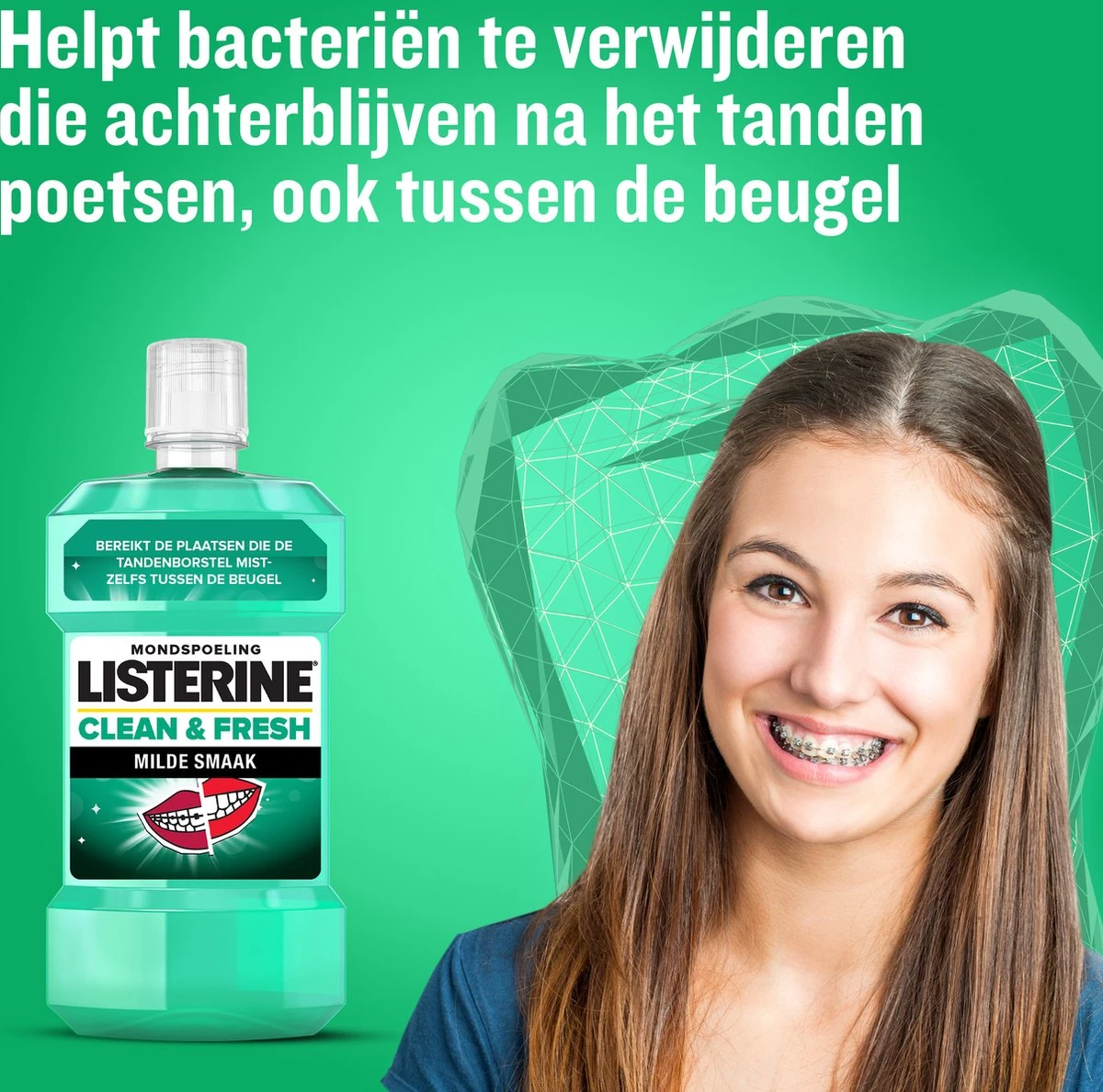 LISTERINE Clean & Fresh, Mondwater Met Essentiële Oliën En Fluoride, Zonder Alcohol, Bereikt De Plaatsen Die De Tandenborstel Mist – Zelfs Tussen De Beugel, 3 X 500 Ml 6 LISTERINE Clean & Fresh, Mondwater Met Essentiële Oliën En Fluoride, Zonder Alcohol, Bereikt De Plaatsen Die De Tandenborstel Mist – Zelfs Tussen De Beugel, 3 X 500 Ml - Afbeelding 4