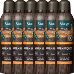 6x Kneipp Men Douche Foam Warm Woods 200ml