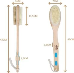Blubs® – Houten Badborstel – Dry Brush – Rug Scrubber – Lichaamsborstel – Rugborstel Douche Met Steel – Huidborstel – Rugborstel Hout – Houten Badborstel Met Steel – Doucheborstel Met Steel – Houten Borstel – Droogborstel – Massage – Blauw -Winkel Voor Persoonlijke Verzorging 1200x1194 13